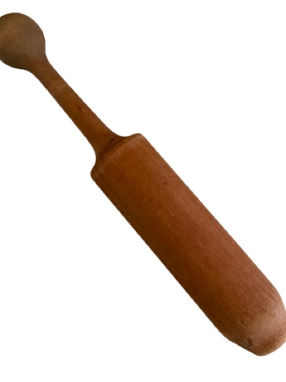 Vintage Primitive Wooden Pestle Masher 12” Ball Handle Rustic Farmhouse Cottage